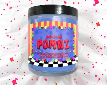 Circus Inspired POMNI Candle - 8 oz Hand Poured Soy Blend Wax - Video Game Nerdy Gift