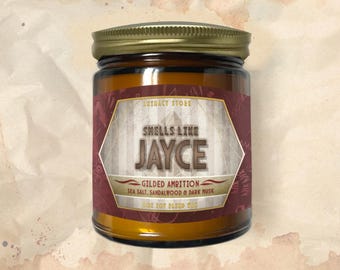 JAYCE Inspired Candle - 8 oz Hand Poured Soy Blend Wax - Nerdy Anime Video Game Gift