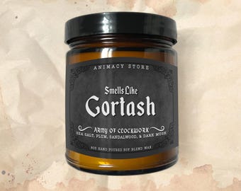 GORTASH Inspired Candle - BG3 - 8 oz Hand Poured Soy Blend Wax - Nerdy Anime Video Game Gift