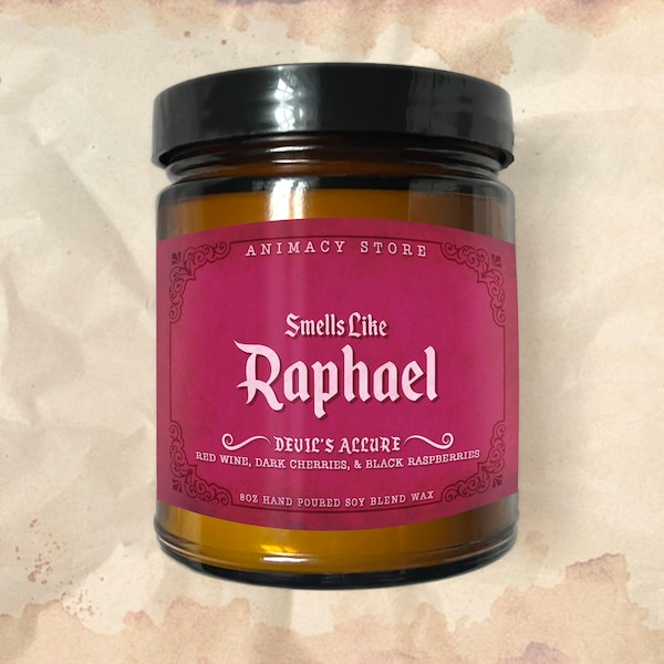 RAPHAEL Inspired Candle - BG3 - 8 oz Hand Poured Soy Blend Wax - Nerdy Anime Video Game Gift