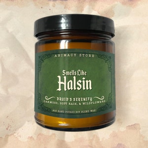 HALSIN Inspired Candle - BG3 - 8 oz Hand Poured Soy Blend Wax - Nerdy Anime Video Game Gift