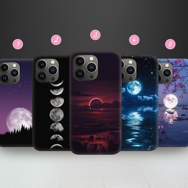 Night moon phone case for Samsung S22 Ultra 5G s21 fe 5g S20 Plus S10 Samsung a90 5g a72 a52s a12 a32 5g Samsung Note 20 Ultra 10 csz290