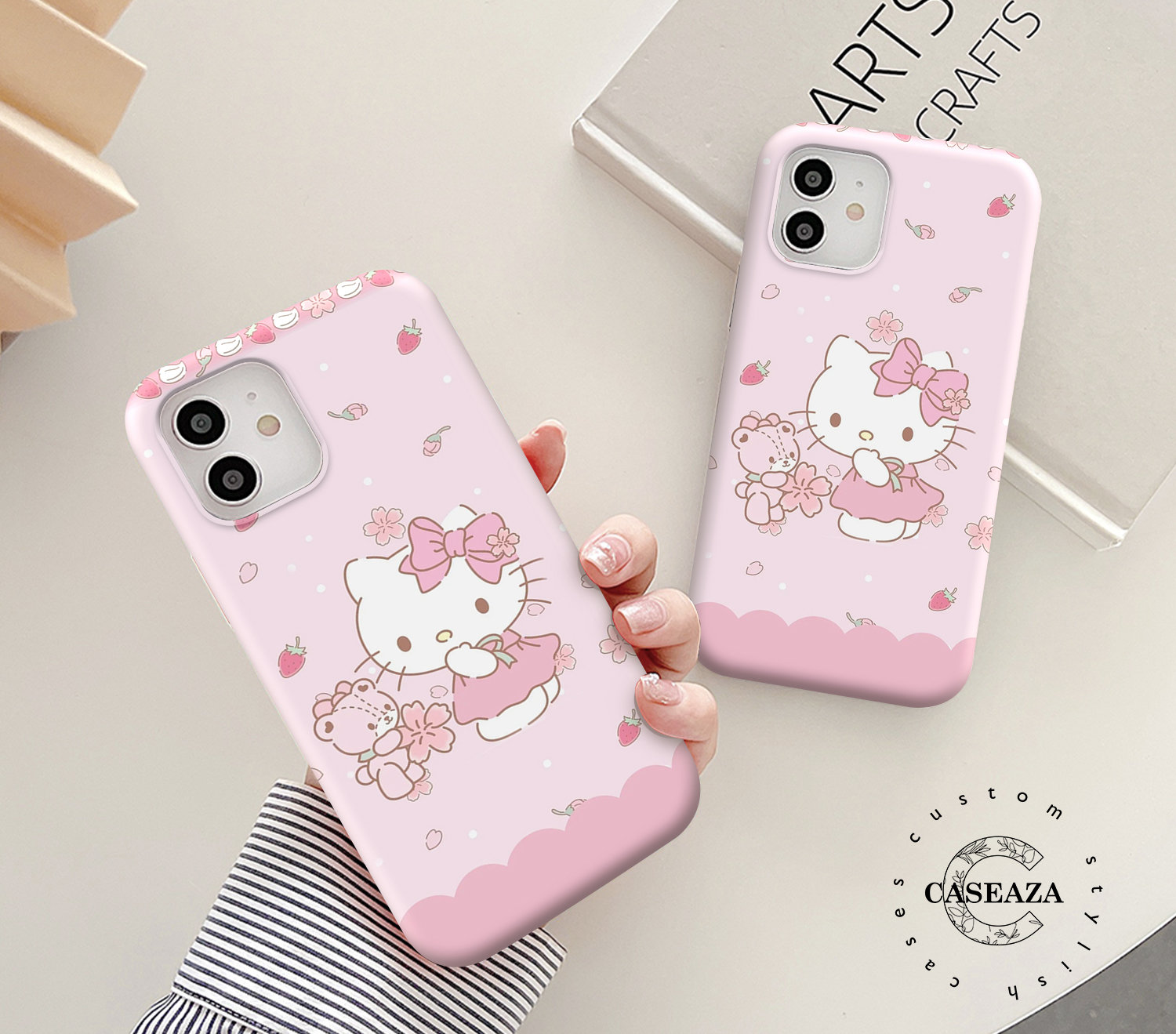 Pink Hello Kitty Motorola Moto G Play (2023) Clear Case