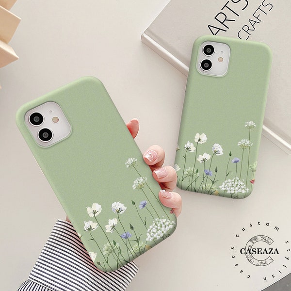 Green Floral Minimalist Google Pixel 6 Case 6A Pro Cover Google Pixel 4 4A 4XL Pixel 5A 5G Cases Google Pixel 2 3A XL Case csz62