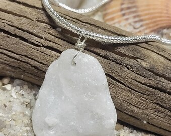 Crystal necklace, handpicked, sterling silver, quartz necklace, 18" chain , gift for her, wire wrapped, mother's day, unisex , Genuine quart