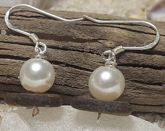 Dangled sea glass earrings,  boho Earrings,  recycled,  sterling silver,  funky earrings,  gift for mom , unique