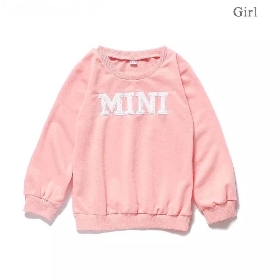 Pink Mom Daughter sweatshirt Whole family look dress Kid | Etsy