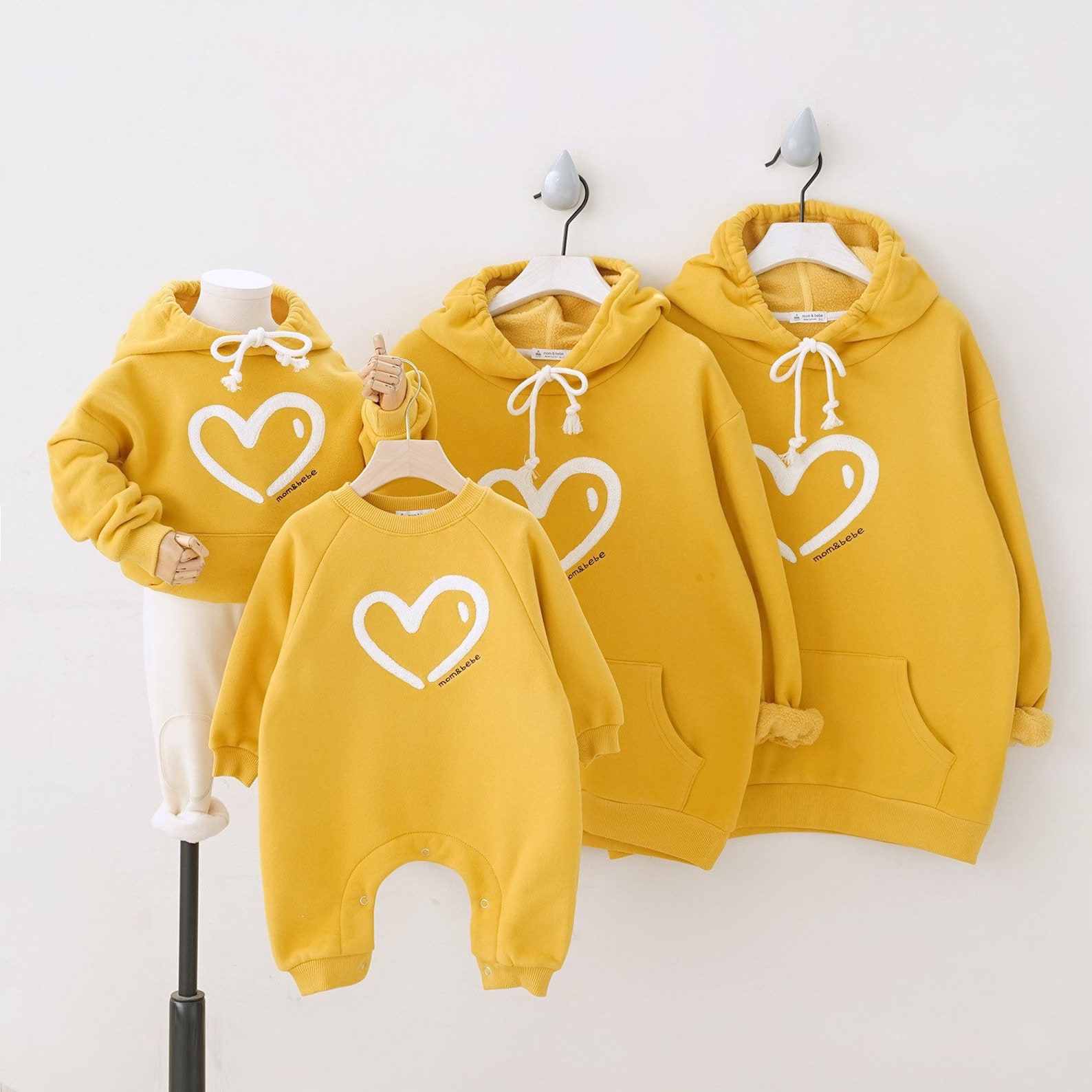 Mustard warm Kid sweatshirt Whole family look Mom Daughter Etsy