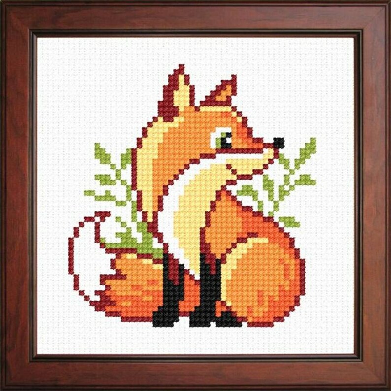 Лиса вышивка крестом схемы