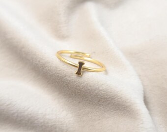 Brass Minimalist Ring, Geometric Delicate Ring, Gold Plated Jewelry, Everyday Brass Ring, Simple Ring, Dainty Ring, Gift For Women