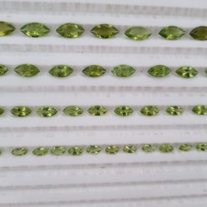 Natural Peridot Gemstone, Marquise Shape Cut Faceted Gemstone, Loose Gemstone For Jewelry Making, Semi Precious Gemstone, August Birthstone