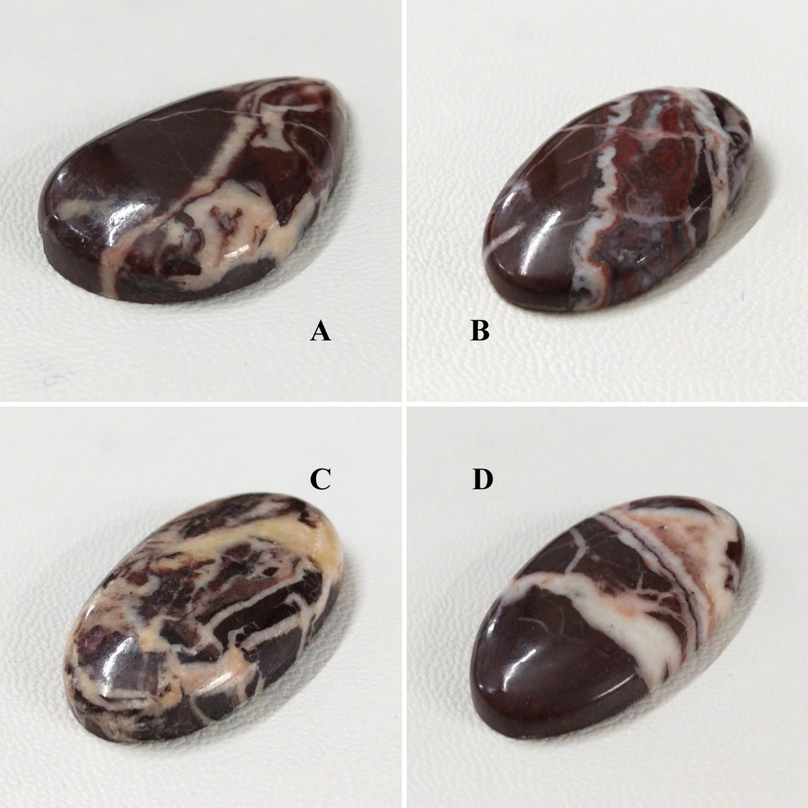 Natural Brown Zebra Jasper Cabochon 4pc Gemstone Brown Zebra Etsy