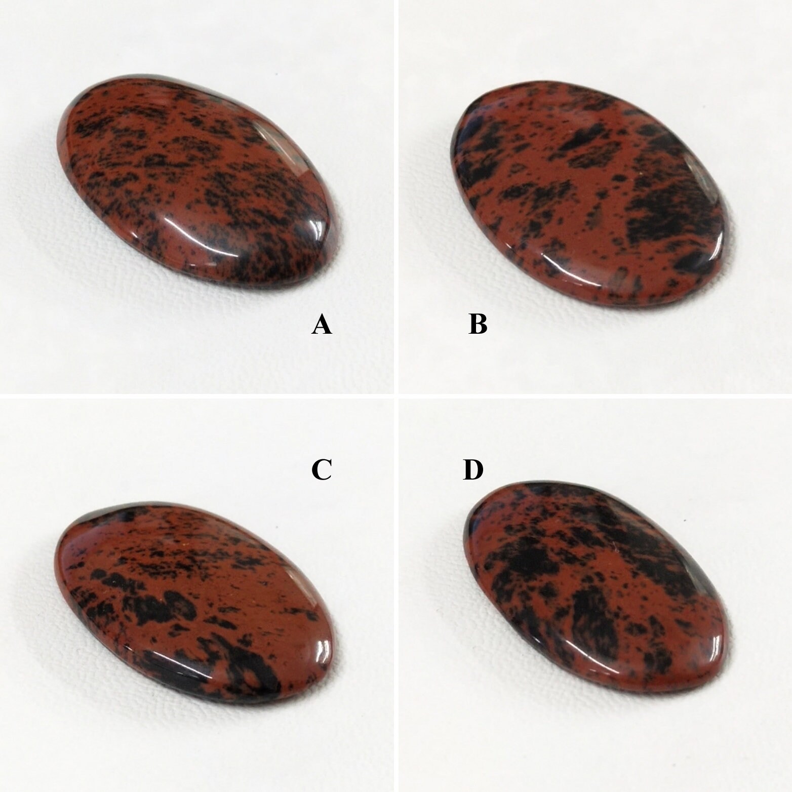 AAA Mahogany Obsidian Jasper Oval 4pc Cabochon Gemstone Etsy