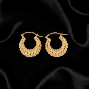 Brass Earring Hoops, Handmade brass earrings, Golden hoop earrings, Hammered brass Hoop earrings, for woman brass jewelry bohemian earrings