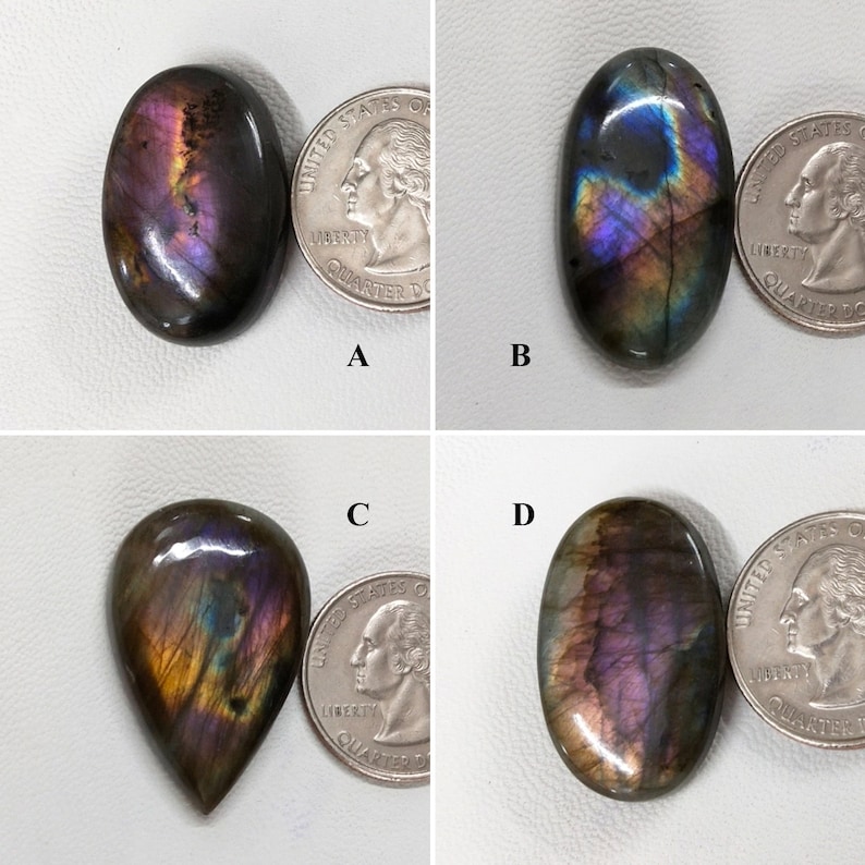 Ring Pendants Jewelry Supplies Natural Labradorite Cabochon LOT Blue Labradorite Crystal Purple Gemstone Labradorite Beads for Wire wrap