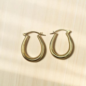 Brass Hoop Earrings, Chunky Earrings, Lever Back Hoop Earrings, Boho Earrings, Thick Drop Earrings, Bohemian Earrings, Tribal Hoop Earrings