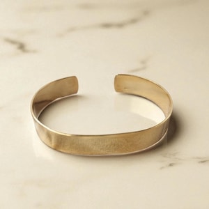 Handmade Brass Cuff Bangle, Gold Plated Bangle, Minimalist Adjustable Bracelet, Boho Jewelry Gift for Her,Statement Bangle, Brass Jewlery