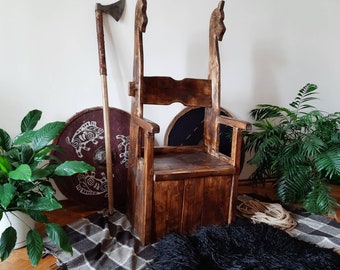 Vikingthrone With Hiddenbattlebox Etsy