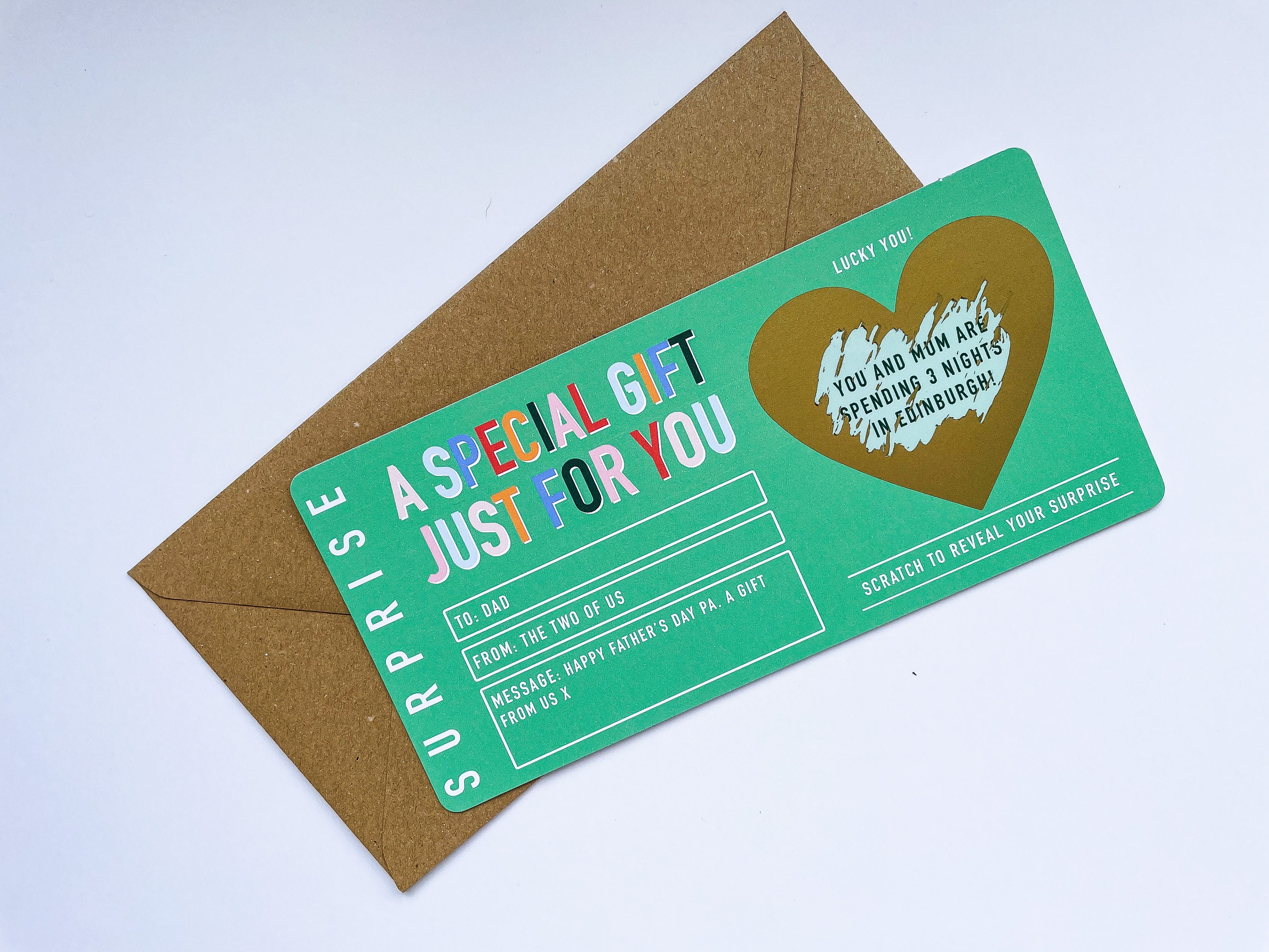 A Special Gift Scratch To Reveal Personalised Gift Card Etsy