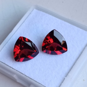 Natural Garnet Trillion Pair: 5.38 Cts Loose Gemstones