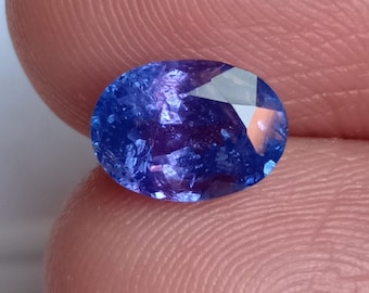 2.43 Cts Blue Tanzanite Oval Gemstone: 9x6.6 mm, AGR Certified