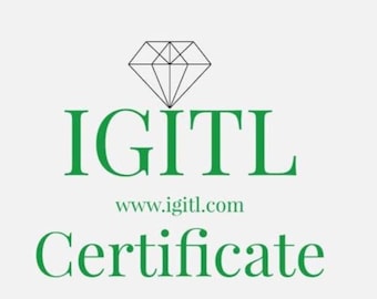May include: A graphic featuring the letters "IGITL" in green, with a diamond illustration above and the word "Certificate" below. The website address www.igitl.com is also included.