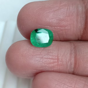Wonderful A One Quality Natural Emerald Cushion Shape Cut Stone, Faceted Emerald 8.5×7×5 MM Loose Gemstone For Making Jewelry.