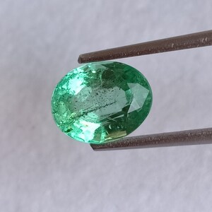 Green Emerald Oval Gemstone, Emerald for Designer Ring | Handmade Jewelry | Elegant Jewelry | Green Emerald | Natural Emerald 7.6x6 mm