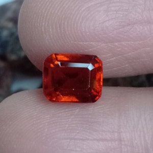 AAA Orange Garnet Hessonite Gemstone: 8x6 mm Octagon