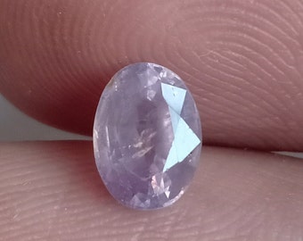 Natural Purple Sapphire: 1.15 ct Ceylon Oval Loose Gemstone (6.8x5.1 mm)