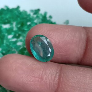 Great Emerald Loose Gemstone, 11×8.5 MM Faceted Emerald, Handmade Polish Emerald Gemstone, Fine Cut Emerald, Hand Cut Emerald Gemstone