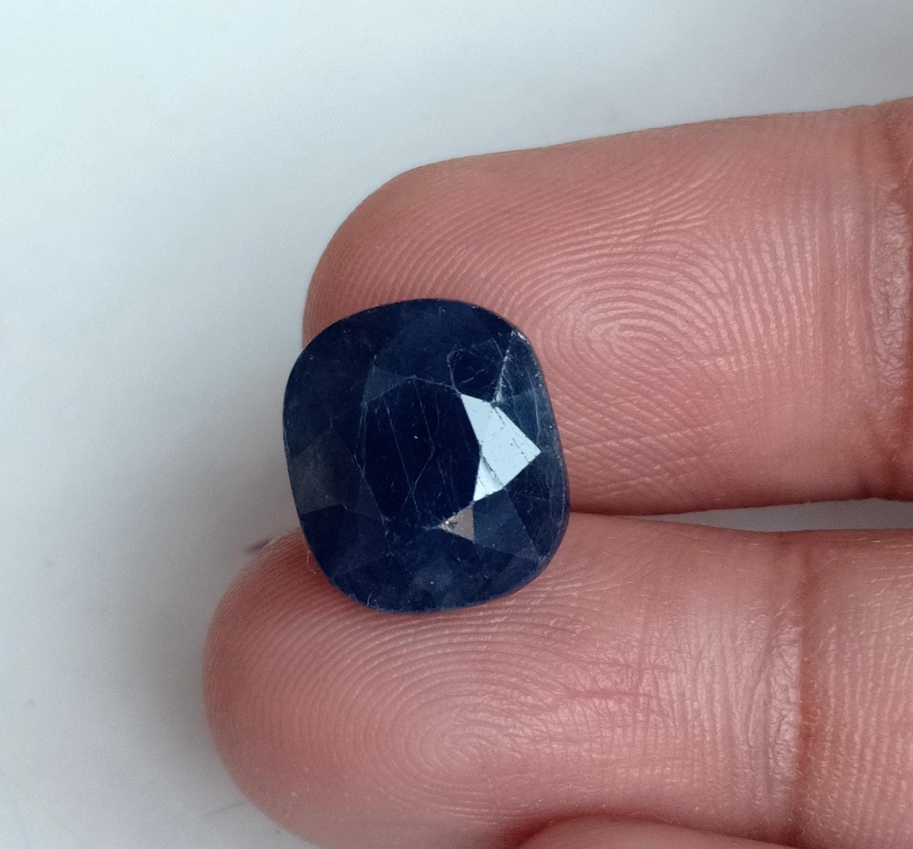Saphir Bleu Naturel Taille Coussin 12 Carats - Certifié GIL - Pierre Précieuse Seule - Neuf
