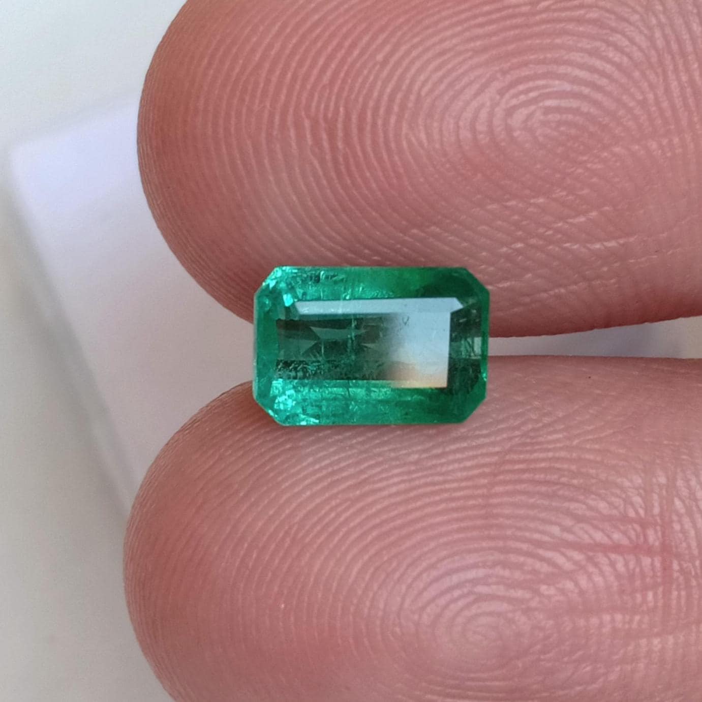 Certified Natural Emerald-Zambian 1.55 carat-Minor oil- Vivid Green- Big Face Emerald-Engagement-Wedding-Anniversary-Gift Her-May Birthstone