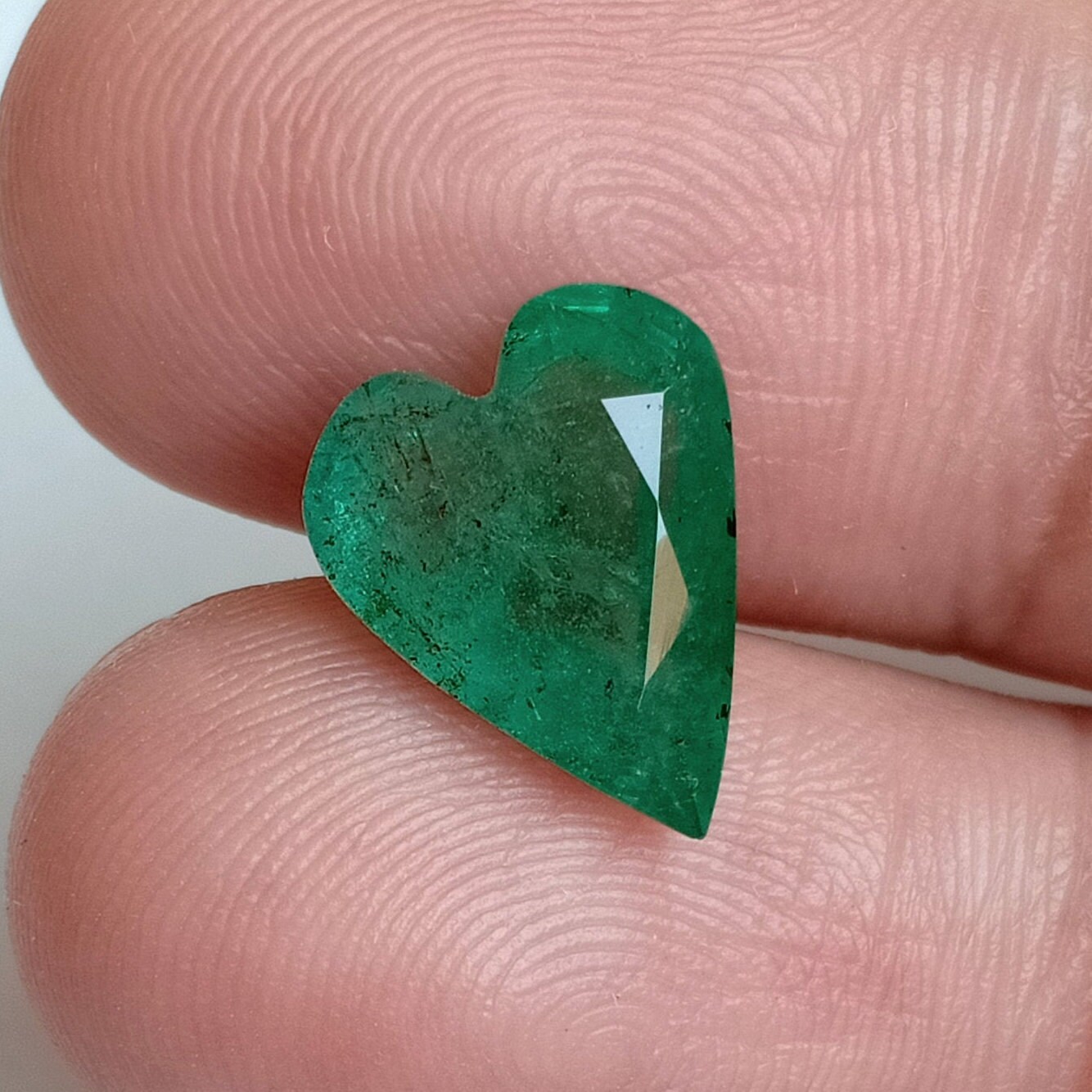 HEART Natural Emerald Heart shape 3.18CT Top Quality Etsy