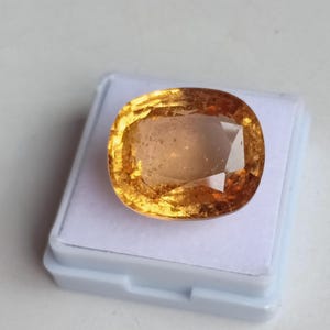 Natural Yellow Sapphire Color Garnet Gemstone, 26.65 Carats, Mozambique