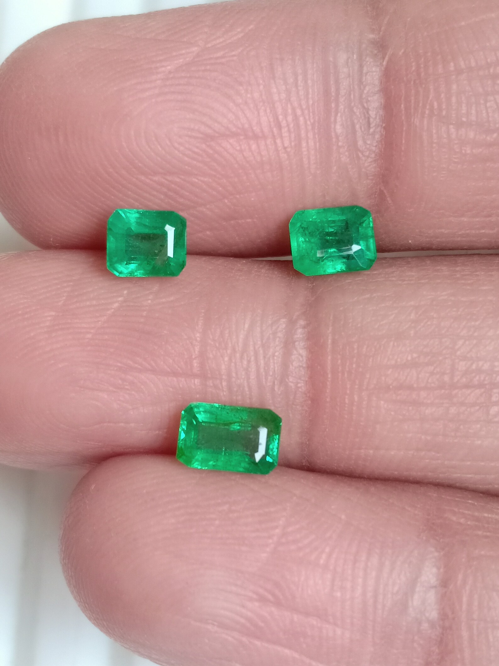 Green Glowing Natural Zambia Emerald Octagon Stone Emerald 3 Etsy
