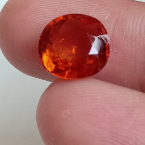 Vintage Large Orange Garnet Hessonite, Natural Garnet Hessonite round shape Loope clean Gemstone, Earth mined Gemstone