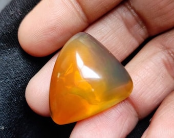 55.45 cts Vintage Larger Opal Trillion, Natural Opal, Earth Mine Opal, Genuin Opal For Jewellry, Handmade Opal Cabochon, Yellow fire Opal