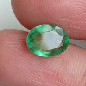 Extremely Rare, Top Green Emerald, 1 piece Emerald From Zambia, 1.77 ct Natural Emerald, Certified Emerald, Emerald Loose MM, Genuin Emerald