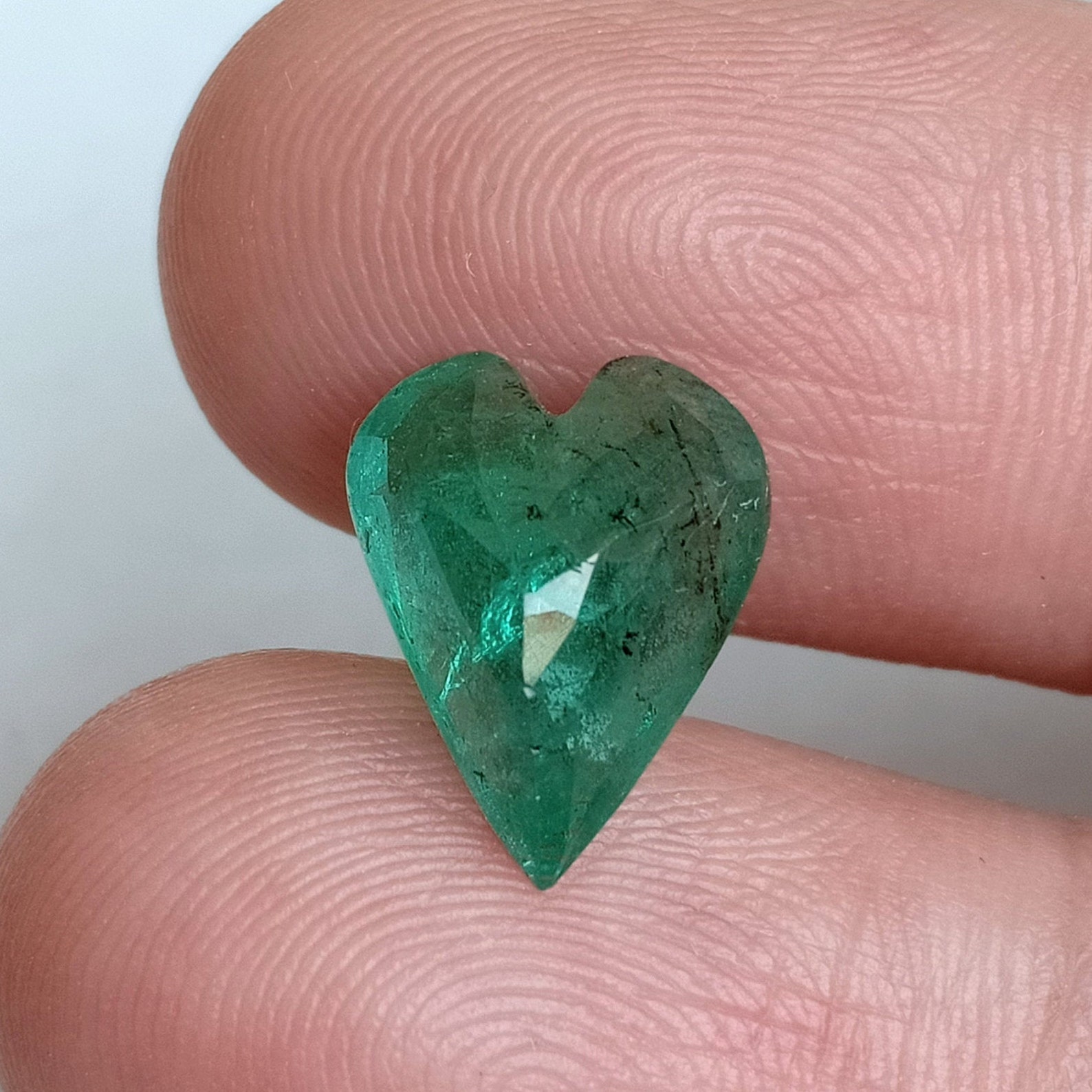 HEART Natural Emerald Heart shape 3.18CT Top Quality Etsy