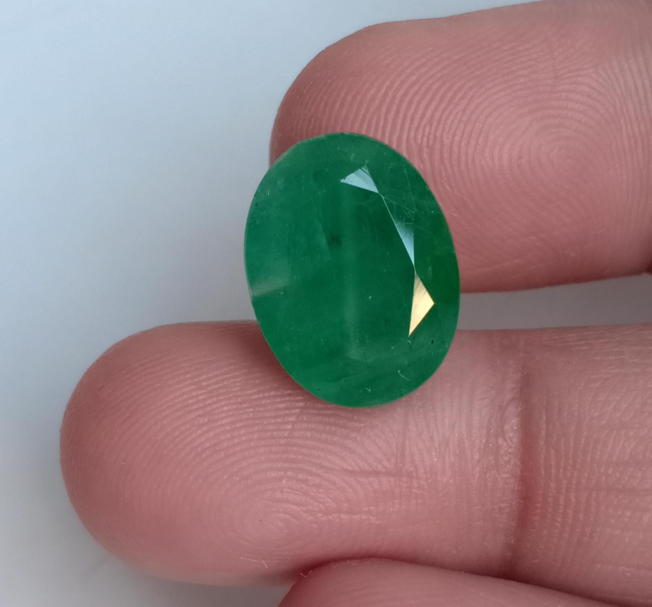 100% Natural Emerald Oval, 8.50 Cts Earth Mine Old mine Emerald, 15.10x11.50 mm Zambia Vivid Green Emerald, Top Rare Green Emerald Oval.