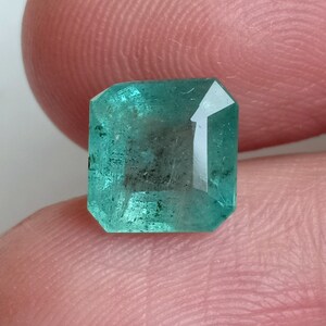 Magnificent | Emerald Cut | 2.43 Carats |Natural Emerald | 8.3x8 MM | Certified Emerald |Zambian Emerald | May Birthstone | Vivid Green