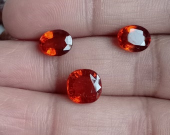 Hessonite Orange Rouge De Madagascar – 6,38 Carats, Naturelle, P468.129t