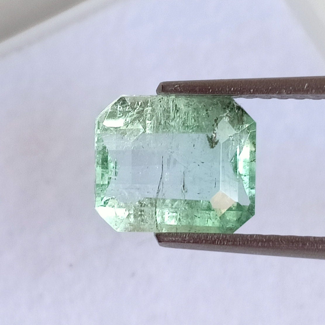Zambian Emerald Gemstone: 1.60 Ct Octagon Cut, Untreated Vintage