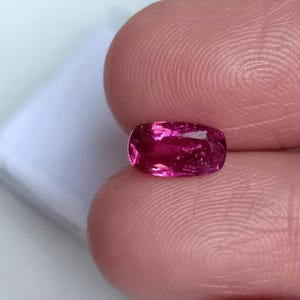 Pink Tourmaline Cushion Natural Baby Pink Tourmaline 1.38 Cts Real Tourmaline Gold Ring 9.4x5.4 mm  Genuine and Natural Stone, Rubellite Cut
