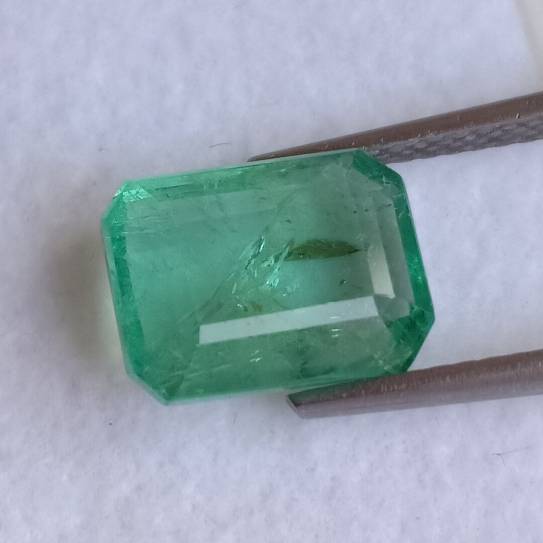 NATURAL Emerald Octagon,earth Mine Emerald From Zambia,2.81 Cts Green ...