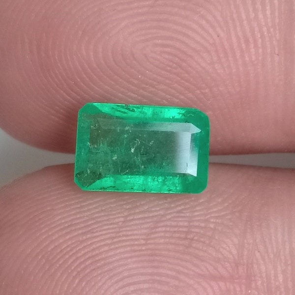 Columbian Emerald Octagon, Excellent cut Natural Columbian Emerald 1.5 CT Rare Emerald Gemstone Top Quality Columbian Emerald cut Stone