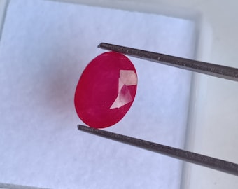 AAA+++ Ruby Certified Natural Ruby Oval, 2.49 Cts Red Mozambique Ruby Oval for Ring,Rare Earth Mine Unheated Untreated Ruby.