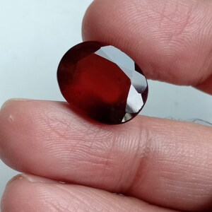 Top Quality Garnet Hessonite Oval, Faceted Fabulous Garnet, Big Size Garnet Oval for jewellry, 16×13×9 mm Stone