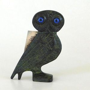 Bronze ancient greek Owl of Athena - hand made